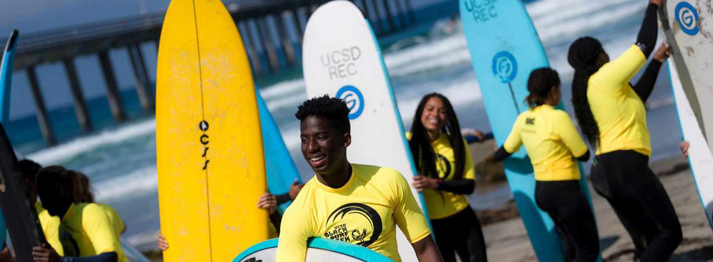 Students at Black Surf Week